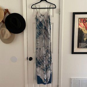 RACHEL Roy Side Slitted Tie Dye Maxi Dress